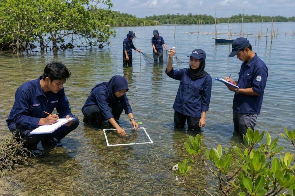 gambar mahasiswa memnunjukan apa itu jurusan MSP mengenal jurusan manajemen sumberadaya perairan
