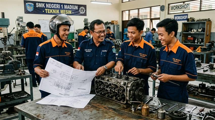 Teknisi fabrikasi maritim mengaplikasikan pengelasan tingkat mahir pada struktur sambungan pelat baja tebal