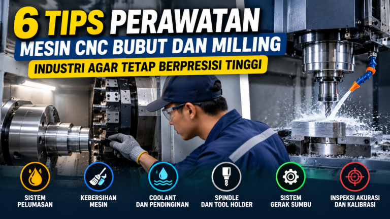 Perawatan mesin CNC bubut dan milling industri untuk menjaga presisi