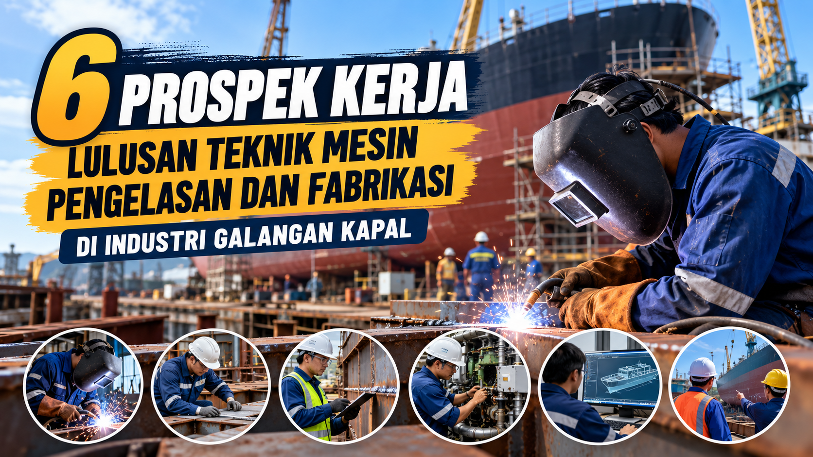 6 Prospek Kerja Lulusan Teknik Mesin Pengelasan dan Fabrikasi di Industri Galangan Kapal